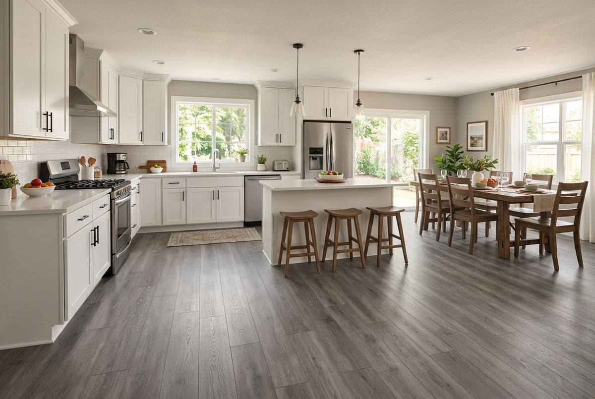 Recently installed flooring in a Lancaster, PA home