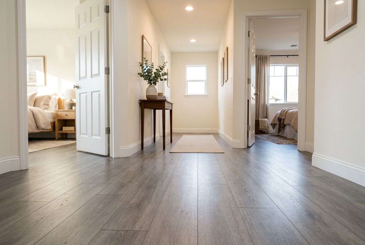 Recently installed flooring in a Johnston, IA home