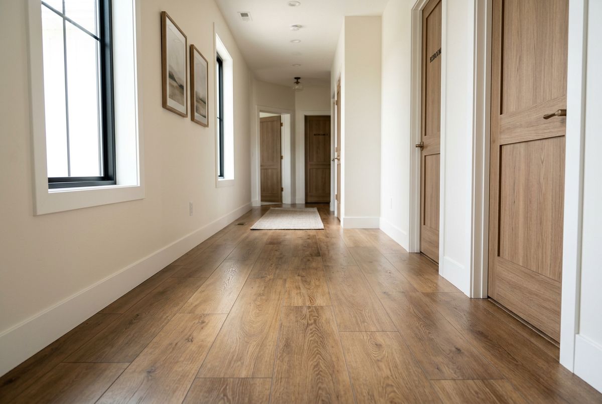 Recently installed flooring in a Garner, NC home