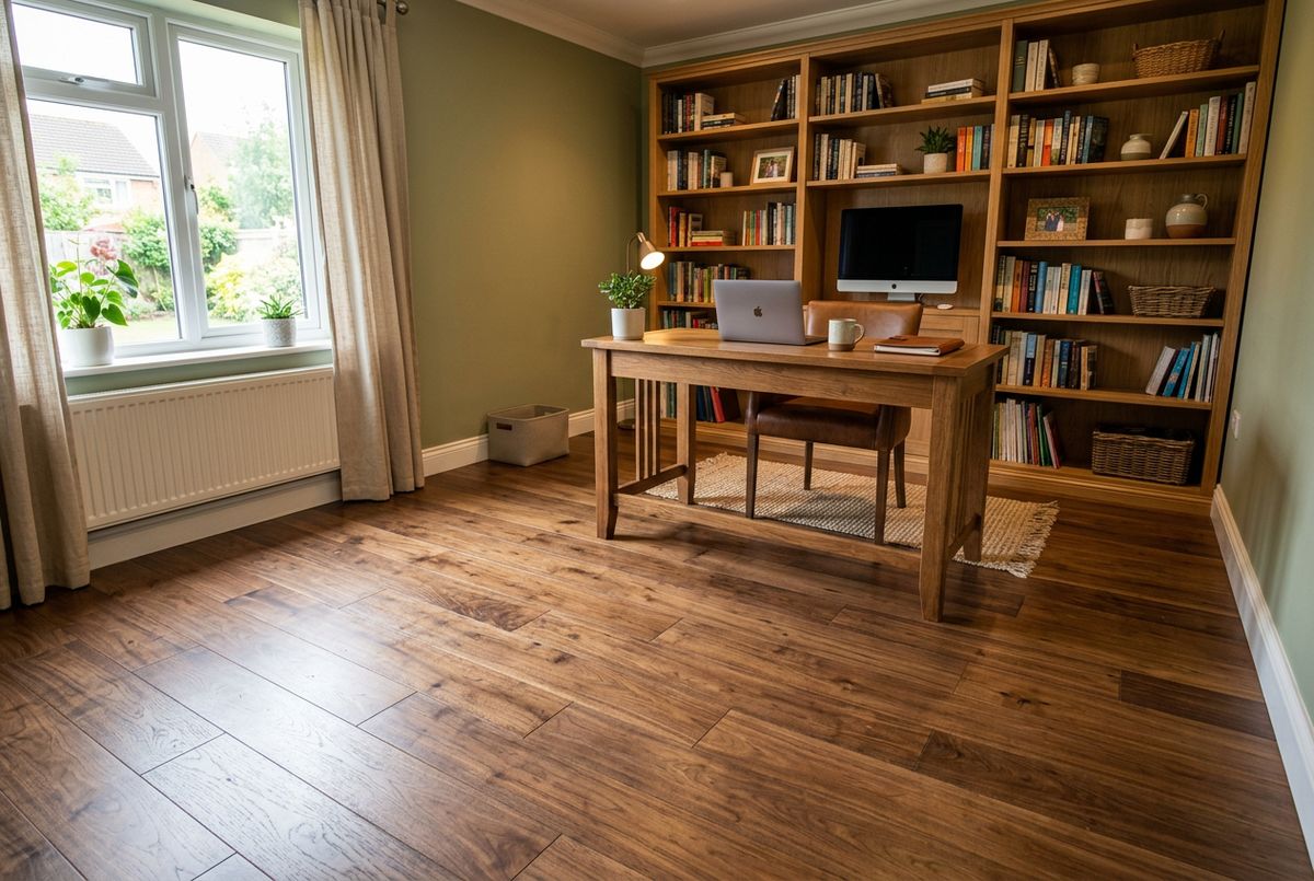 Recently installed flooring in a Yulee, FL home