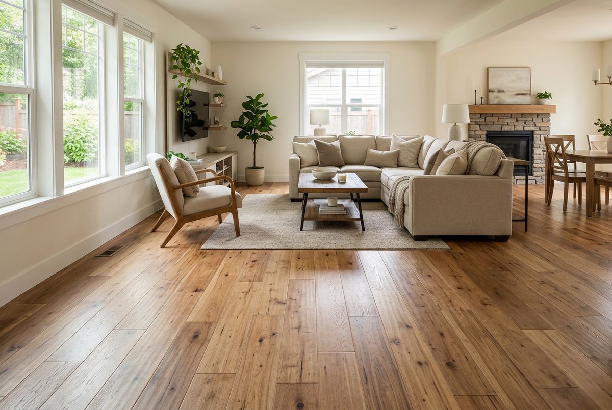 Recently installed flooring in a St. Cloud, FL home