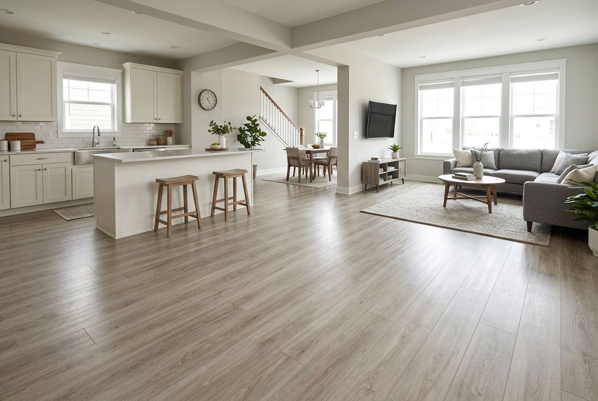 Recently installed flooring in a St. Petersburg, FL home