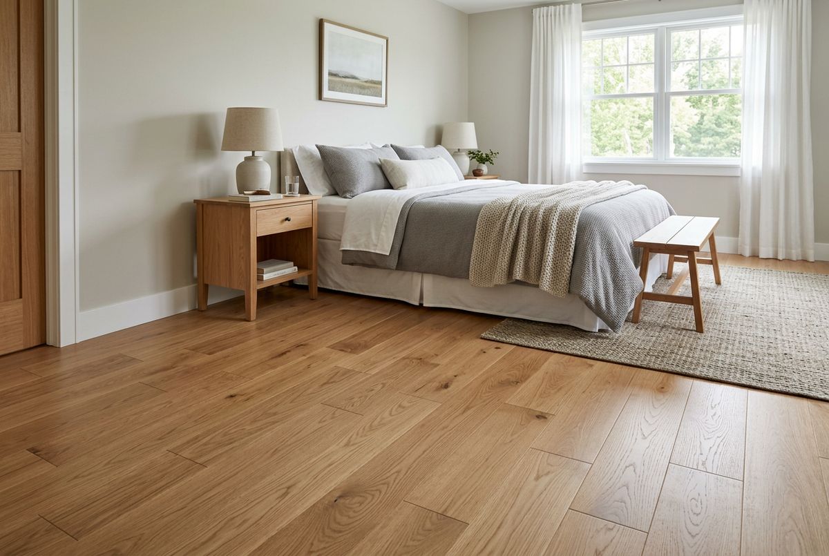 Recently installed flooring in a Union City, GA home