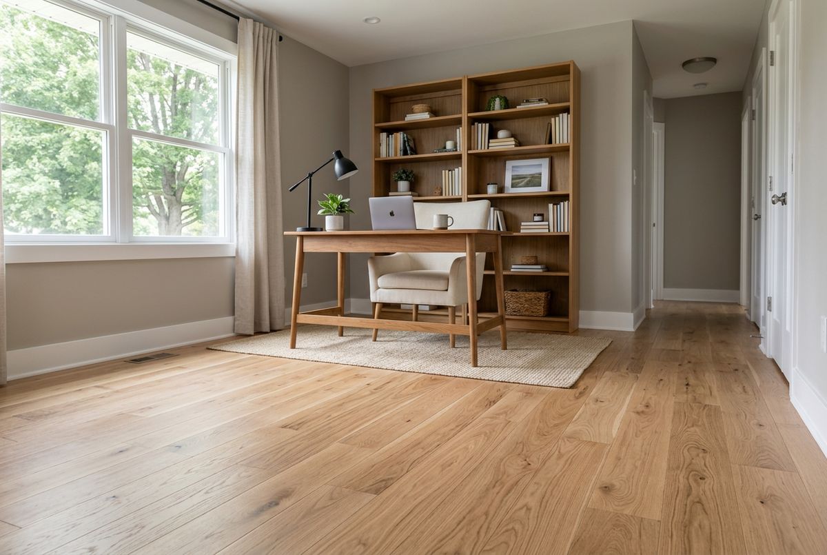 Recently installed flooring in a Woodstock, GA home